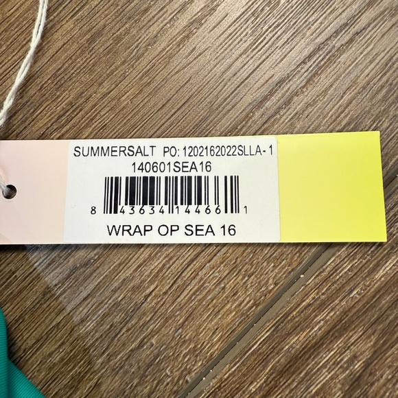 Summersalt The Perfect Wrap One-Piece Swimwear Green Size 16 NWT Women's Swim - Picture 4 of 10